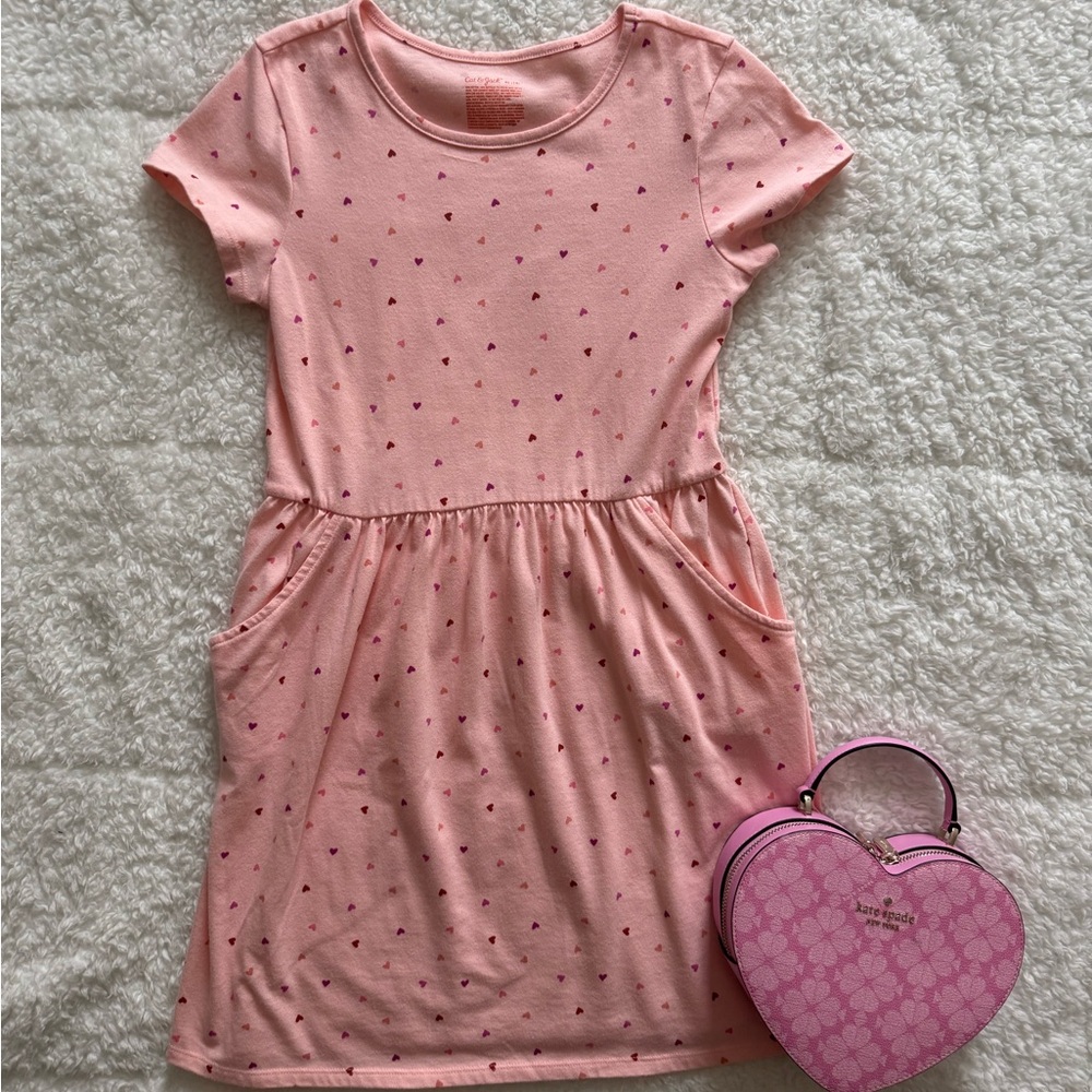 Cat & Jack girls hearts dress